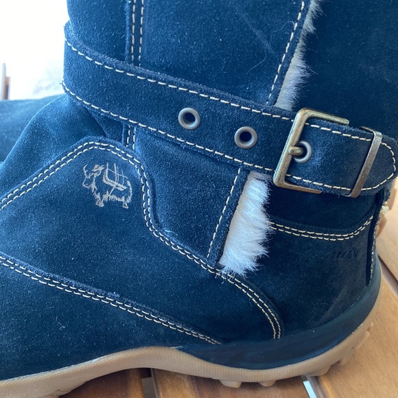 Salomon Lhasa Suede Winter Snow Boots faux fur lined Contagrip / Womens SZ 8.5 - Picture 4 of 13